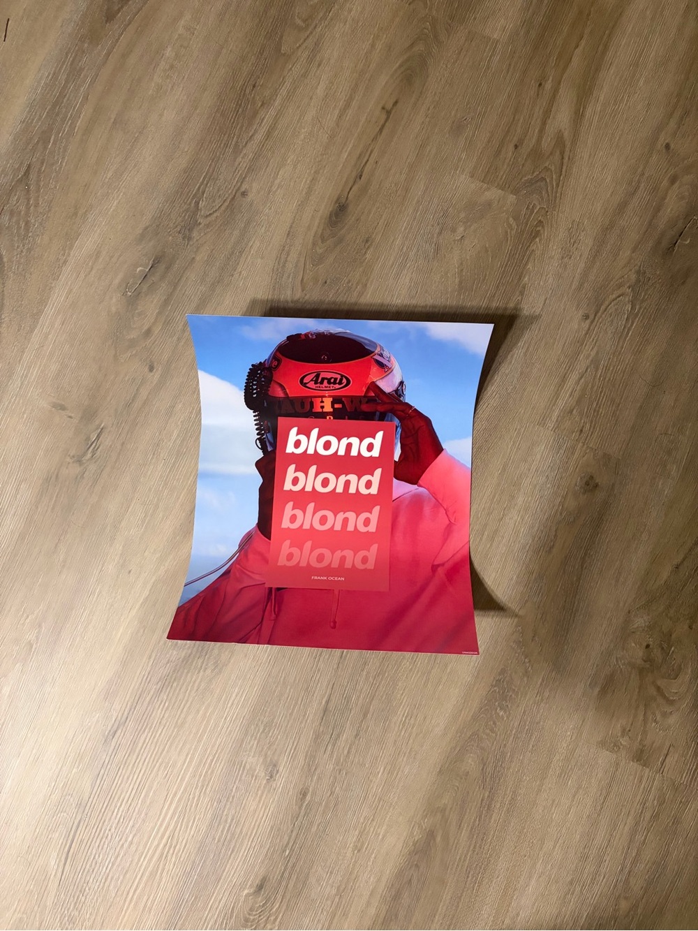 Frank Ocean Blond Poster in Red
